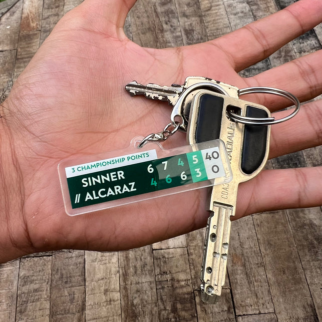 Iconic Match Keychain – Sinner vs Alcaraz 2025 French Open