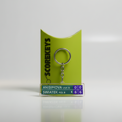 Iconic Match Keychain – Swiatek vs Anisimova 2025 Wimbledon