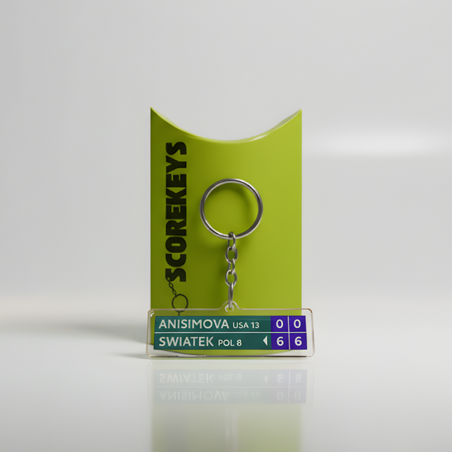 Iconic Match Keychain – Swiatek vs Anisimova 2025 Wimbledon