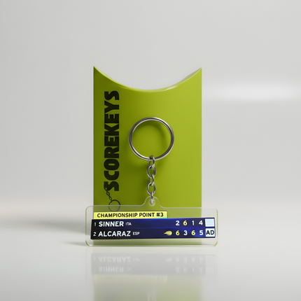 Iconic Match Keychain – Sinner vs Alcaraz 2025 US Open