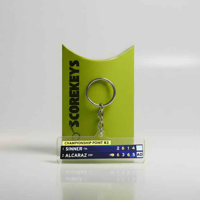 Iconic Match Keychain – Sinner vs Alcaraz 2025 US Open