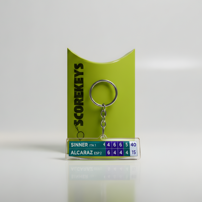 Iconic Match Keychain – Sinner vs Alcaraz 2025 Wimbledon