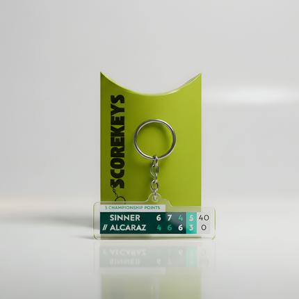 Iconic Match Keychain – Sinner vs Alcaraz 2025 French Open